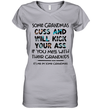 Load image into Gallery viewer, Some Grandmas Cuss And Will Kick Your Ass Funny Grandma Gift Shirt- Test random title 001
