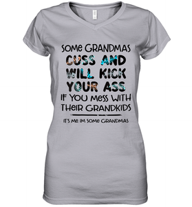 Some Grandmas Cuss And Will Kick Your Ass Funny Grandma Gift Shirt- Test random title 001