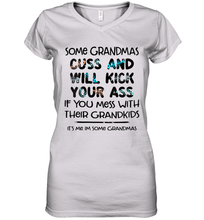 Load image into Gallery viewer, Some Grandmas Cuss And Will Kick Your Ass Funny Grandma Gift Shirt- Test random title 001

