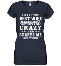 Load image into Gallery viewer, I Have The Best Wife In The World Crazy And Scares Me Shirt- Test random title 005
