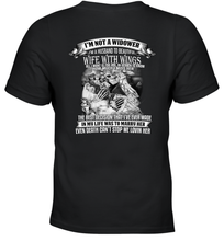 Load image into Gallery viewer, Skeletons I'm Not A Widower I'm A Husband To A Wife With Wings Graphic Tees Shirt- Test random title 002
