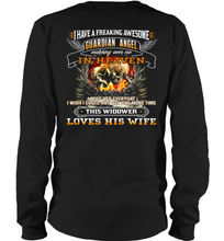 Load image into Gallery viewer, Skull I Have A Freaking Awesome Guardian Angel Watching Over Me In Heaven Shirt- Test random title 001
