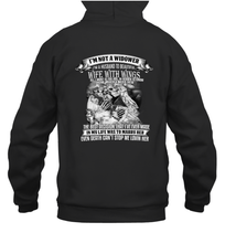 Load image into Gallery viewer, Skeletons I'm Not A Widower I'm A Husband To A Wife With Wings Graphic Tees Shirt- Test random title 002
