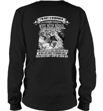 Load image into Gallery viewer, Skeletons I'm Not A Widower I'm A Husband To A Wife With Wings Graphic Tees Shirt- Test random title 002
