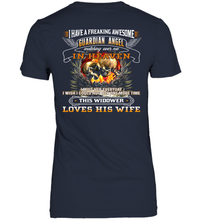Load image into Gallery viewer, Skull I Have A Freaking Awesome Guardian Angel Watching Over Me In Heaven Shirt- Test random title 001
