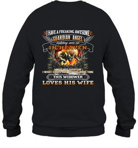 Skull I Have A Freaking Awesome Guardian Angel Watching Over Me In Heaven Shirt- Test random title 001
